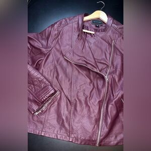 Metaphor Burgundy Moto Jacket Size 2XL